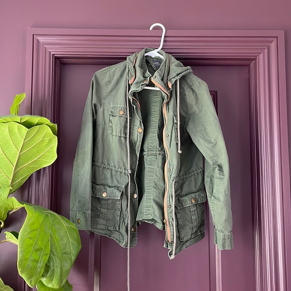 Army green anorak jacket
